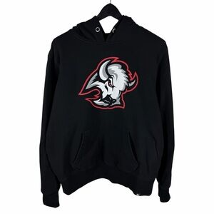 Mens 47 Brand Buffalo Sabres NHL Hockey Black Pullover Hoodie Size L
